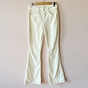 L’Agence Womens Ivory Affair Corduroy Flare Jeans Size 25